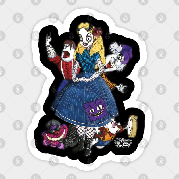 Alice in Wonderland Sticker by The Art of Sammy Ruiz